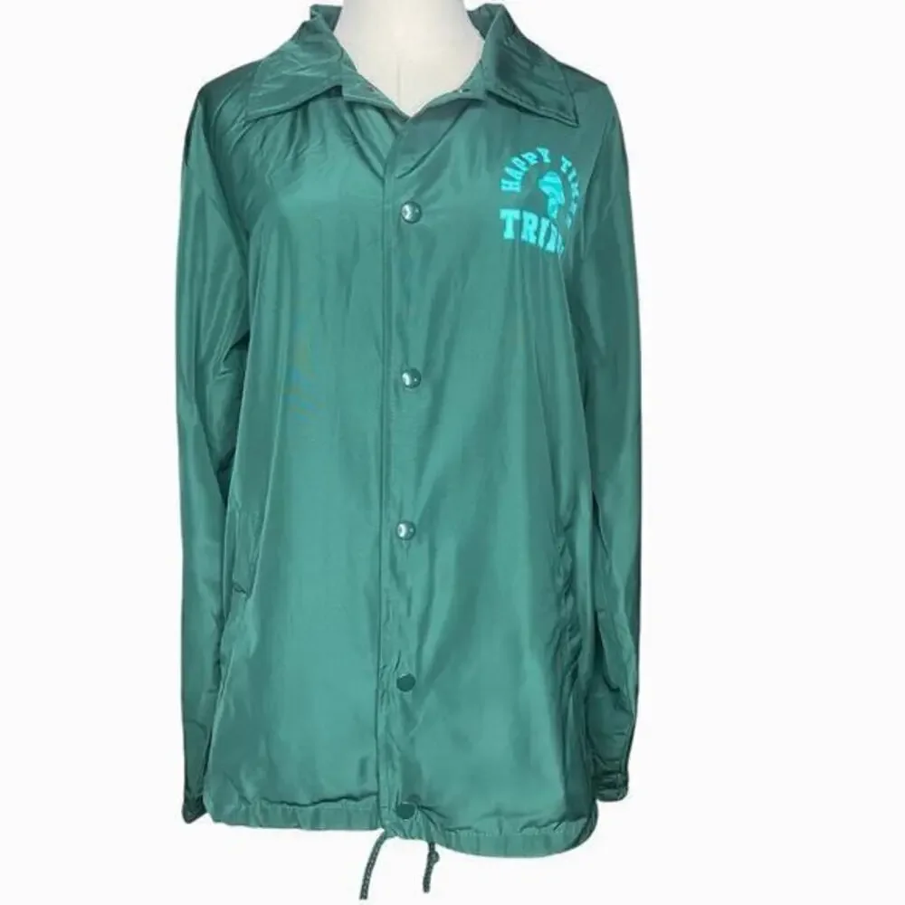 EIGHT EIGHT‎ Trippy Happy Times Green Lined Jacket Size Medium